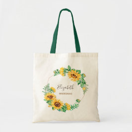 Bolso De Tela Girasol con nombre de novia