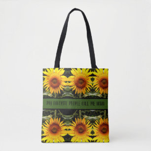 Bolso De Tela Girasol gigante, patrón de flores amarillas