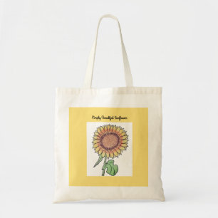Bolso De Tela Girasol simplemente hermoso