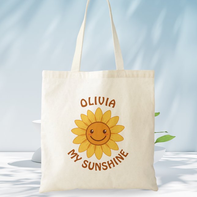 Bolso De Tela Girasol sonriente alegre "Mi sol" (Subido por el creador)