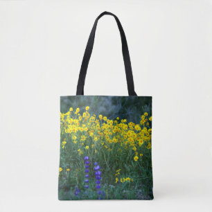 Bolso De Tela Girasol y lavanda