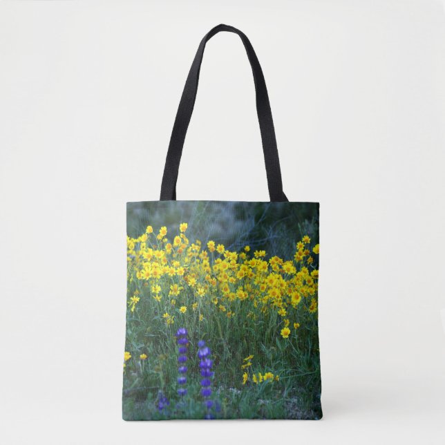 Bolso De Tela Girasol y lavanda (Anverso)