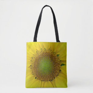 Bolso De Tela Girasol y semillas, espiral, relación dorada