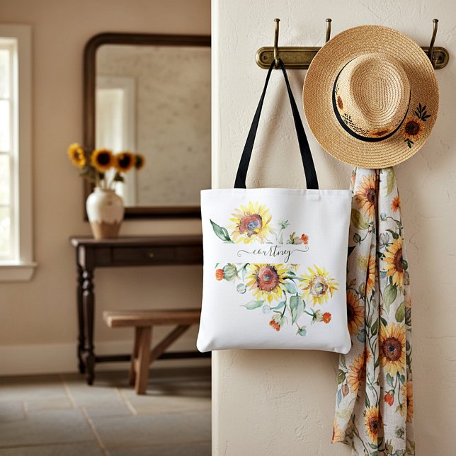 Bolso De Tela girasoles acuáticos personalizados (Subido por el creador)