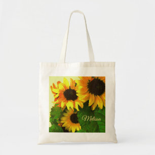 Bolso De Tela Girasoles amarillos brillantes coloridos