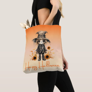 Bolso De Tela Girasoles de Ombre Naranja de Fantasmita Adorable