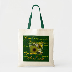 Bolso De Tela "Girasoles" en muchas idiomas