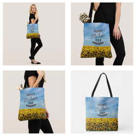 Bolso De Tela Girasoles Floral Elegante Mejor Mamá