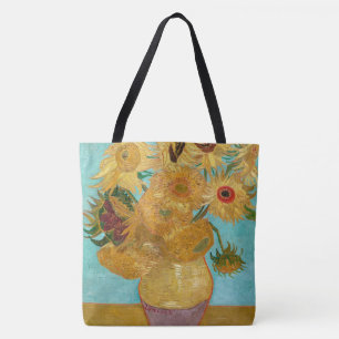 Bolso De Tela Girasoles, pintura de naturaleza muerta postimpres
