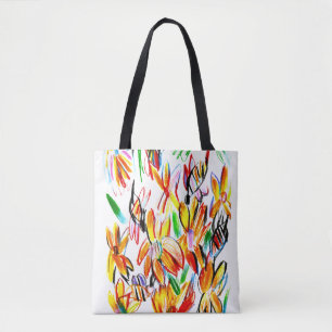 Bolso De Tela Girasoles y abejas