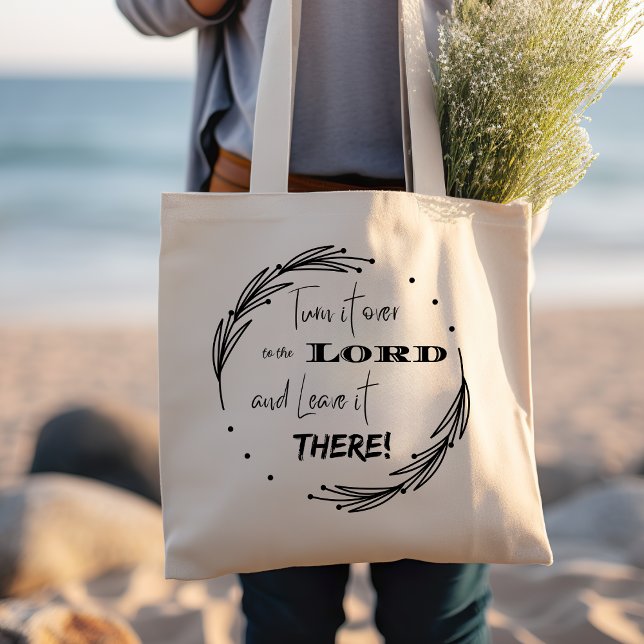 Bolso De Tela Gire la puerta al Señor y déjela allí (Subido por el creador)