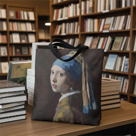 Bolso De Tela Girl With a Pearl Earring Crossed Stitch Replica