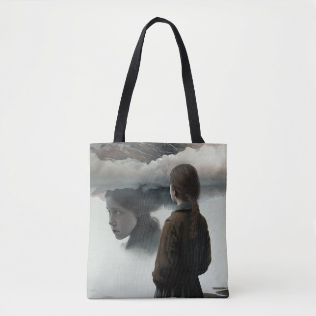 Bolso De Tela Girl with clouds (Anverso)
