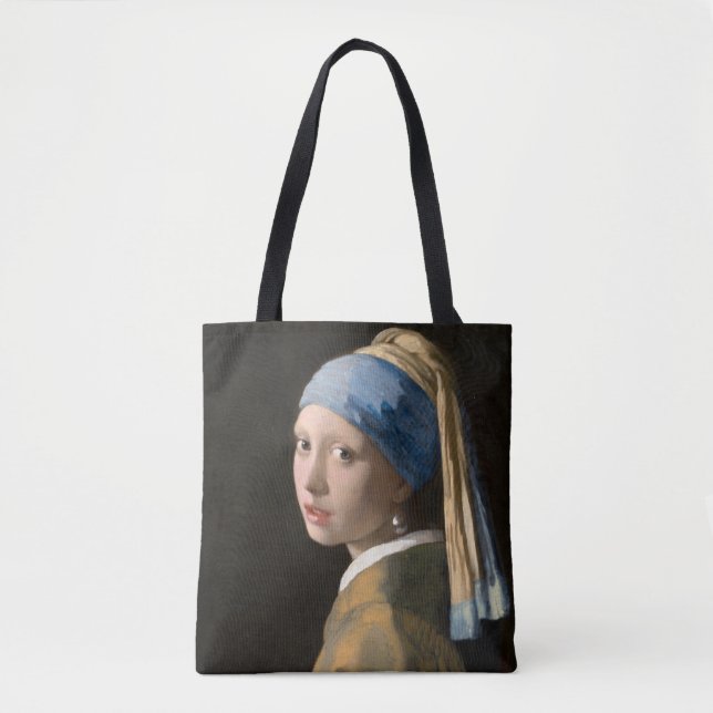 Bolso De Tela Girl with the pearl earring - Johannes Vermeer (Anverso)