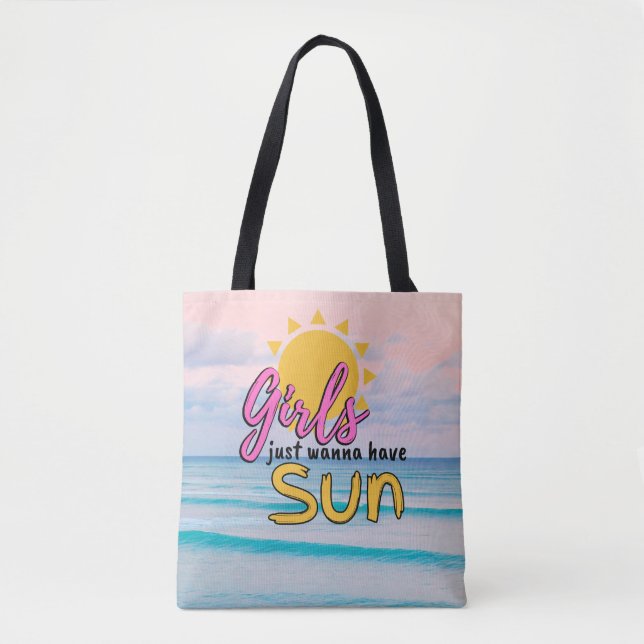 Bolso De Tela Girls just wanna have Sun Ocean (Anverso)