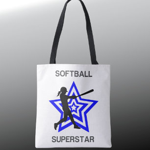 Bolso De Tela Girls Softball Superstar Custom