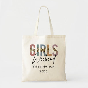 Bolso De Tela Girls Weekend Cheetah Print Girls trip getaway