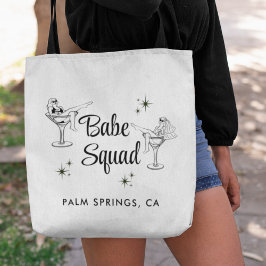 Bolso De Tela Girly Babe Squad Fiesta de Despedida de Soltera Bl