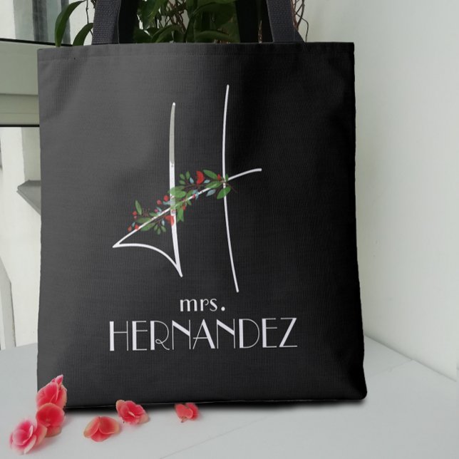 Bolso De Tela Girly boho acuarela inicial H (Subido por el creador)