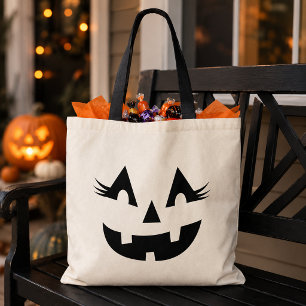 Bolso De Tela Girly Jack O Lantern Calabaza Halloween
