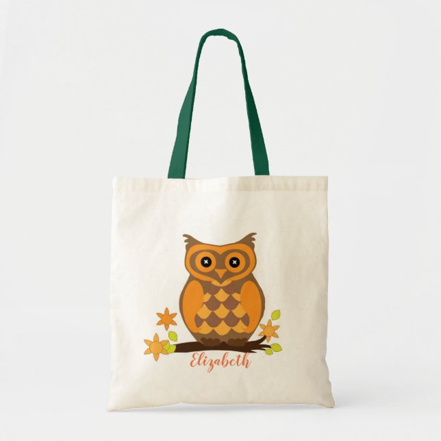 Bolso De Tela Girly Owl (Frente)