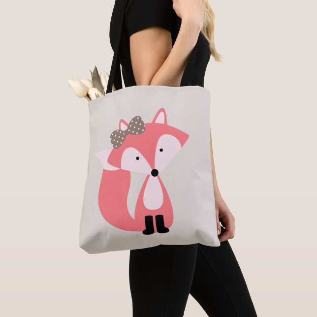 Bolso De Tela Girly Pink Fox (Detalle)