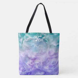 Bolso De Tela Giro de nubes azul y púrpura