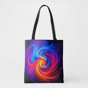 Bolso De Tela Giro de resumen energético en rojo azul y amarillo