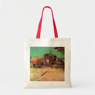 Bolso De Tela Gitanos con caravanas de Vincent van Gogh
