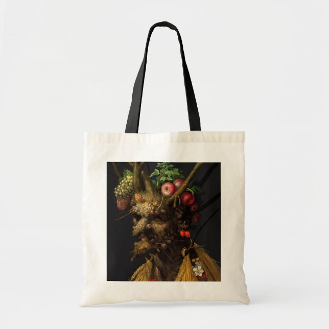 Bolso De Tela Giuseppe Arcimboldo - Cuatro estaciones en una sol (Frente)