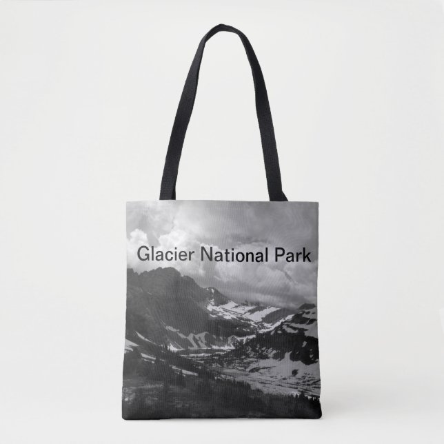 Bolso De Tela Glaciar oculto Lake: foto en blanco y negro (Anverso)