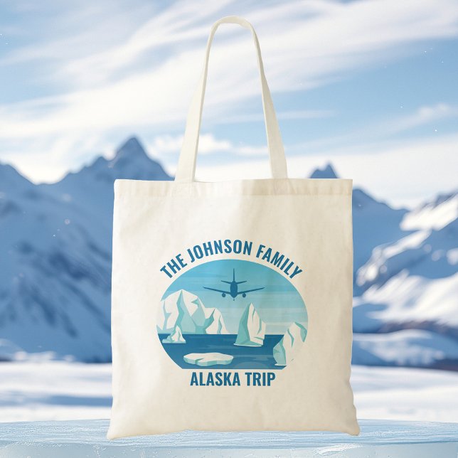 Bolso De Tela Glaciar Personalizado de viaje familiar de Alaska (Subido por el creador)