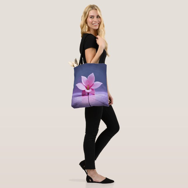 Bolso De Tela Gladioli Dimensional: Obra maestra rosa y púrpura (Puesto)