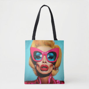 Bolso De Tela Glam Diva en tonos retro