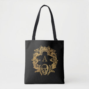 Bolso De Tela Glam gótico   TOTE   Monograma