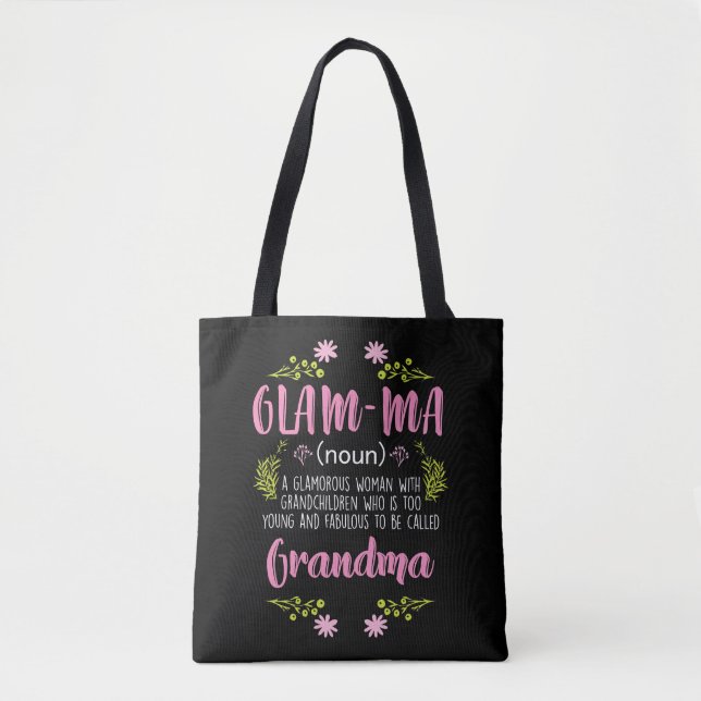 Bolso De Tela Glamorosa mujer joven y loca mamá Glam (Anverso)
