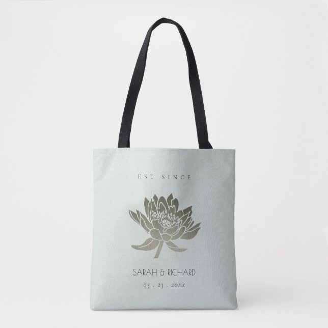 BOLSO DE TELA GLAMOROUS SKY BLUE SILVER LOTUS GUARDAR EL REGALO  (Anverso)