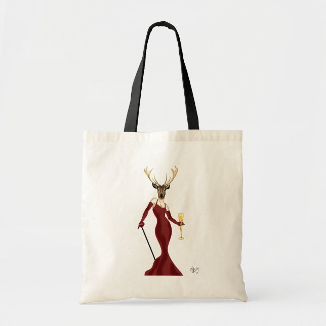 Bolso De Tela Glamour Deer en Marsala (Frente)