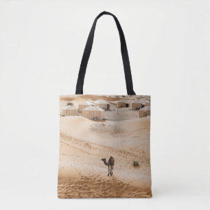 Bolso De Tela Glamour en camellos: Lujo del desierto marroquí