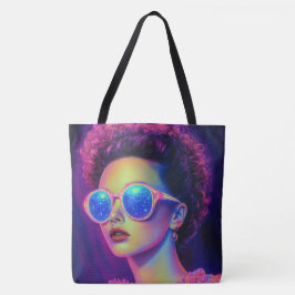 Bolso De Tela Glamour Neon Galaxy