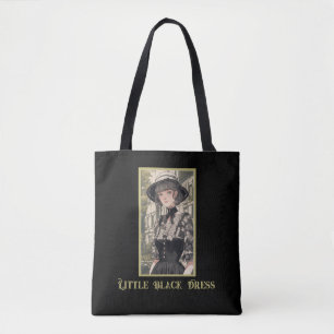 Bolso De Tela Glamour vintage LBD Pequeño Vestido Negro