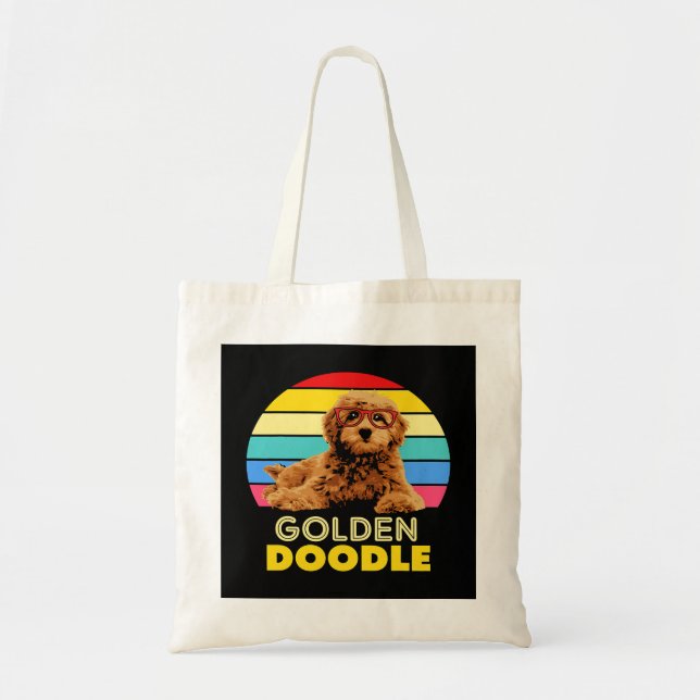 Bolso De Tela Glasses Goldendoodle 121 (Frente)