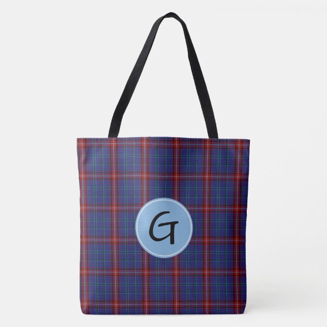 Bolso De Tela Glenn Tartan Plaid Tote Bag (Anverso)