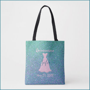 Bolso De Tela Glittering Quinceanera