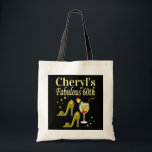 BOLSO DE TELA GLITZY GOLD 60TH BIRTHDAY PARTY<br><div class="desc">Este formidable niño de 60 años quedará deslumbrado con este elegante diseño de oro de tacón alto y martini de 60 años en Tees, Gifts and Fiesta Goods de www.zazzle.com/jlpbirthday. Sorprenda su hermosa Diva de Cumpleaños de 60 años con un regalo de cumpleaños único y uno de tipo 60 personalizado...</div>