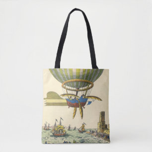 Bolso De Tela Globo aerostático de ciencia ficción steampunk vin