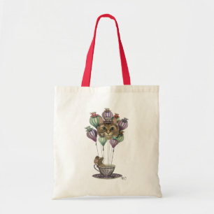 Bolso De Tela Globo de aire caliente del gato Cheshire