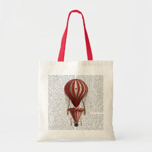 Bolso De Tela Globo de aire caliente en niveles Imprimir rojo