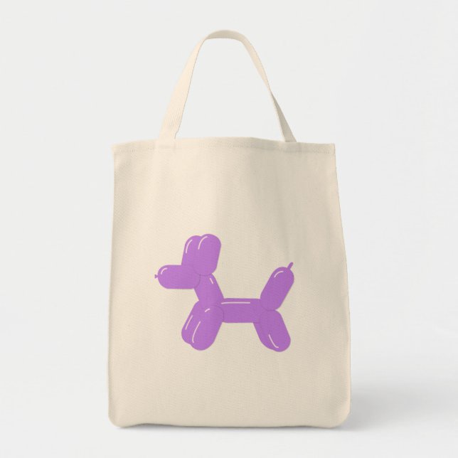 Bolso De Tela Globo de perro morado (Frente)