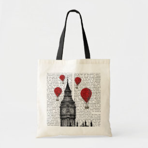 Bolso De Tela Globos de aire caliente Big Ben y Red